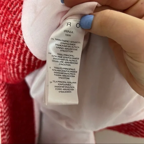 IRO Irinia Wool Blend Oversized Long One Button Coat - Picture 11 of 13